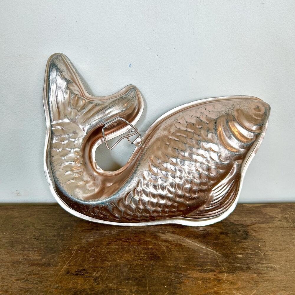 Vintage Fish Themed Copper Mold | Vintage Wall Hanging | Cottagecore Farmhouse